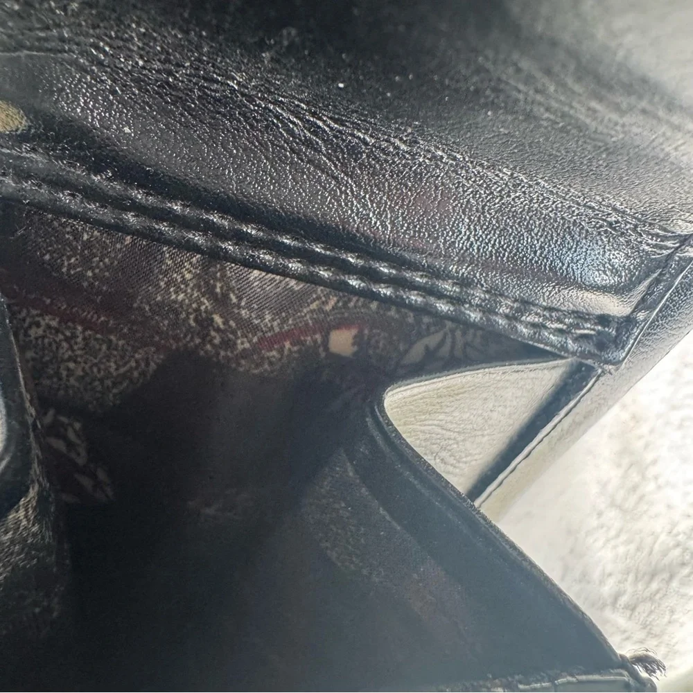 Vintage Bellerose Black Leather Crossbody Wallet Purse – Organizer Bag Y2K‎